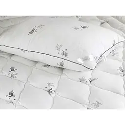Ковдра Руно - Silver Swan штучний лебедяний пух тепла біла євро 200x220 см 420 гр/м2 (21314) - мініатюра 5