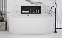 Вбудована полиця Rea 30x60 black matt з обідком REA-05605, Чорний матовий - мініатюра 4