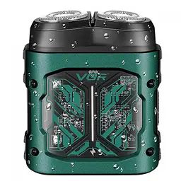 Електробритва VGR V-344 GREEN, роторна, 8000 RPM, вологостійка Зелена