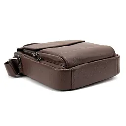 Месенджер шкіряний з ручкою Tiding Bag A25F-FL-9747C коричневий - мініатюра 4