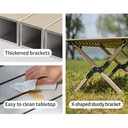 Складаний стіл Naturehike Star Jane T01 CNK2550JJ018, 119х60 см, вуглецева сталь, бежевий - мініатюра 6
