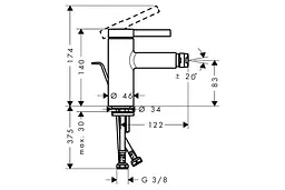 Змішувач для біде Hansgrohe Zesis S matt black 74200670 - мініатюра 2
