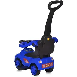 Дитяча каталка-толокар Bambi M 5763L-4 з батьківською ручкою синій - мініатюра 2