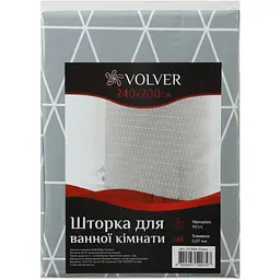Шторка для ванної Volver Elnes з візерунком 200 х 240 см сіра (51906) - мініатюра 3