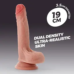 Фалоімітатор Crushious Inviktus 7" 19 см (тілесний) - мініатюра 3