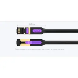 Патч-корд 1м, S/FTP cat 7 RJ-45 black Vention (ICDBF) - мініатюра 9