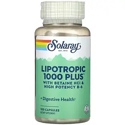 Ліпотропік Solaray Lipotropic + 1000 100 капсул