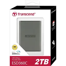 Накопичувач SSD Transcend SSD 2TB ESD360C Gray (TS2TESD360C) (FFMSTR02148) - мініатюра 2