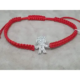 Браслет з текстилю TOP Silver з срібними вставками. 550129Б - мініатюра 2