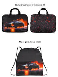 Ортопедичний рюкзак 6 в 1 для хлопчика School Standard з Машиною для першокласника (SET 160-29) - мініатюра 3
