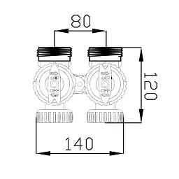 Байпас клапану Clack 1" WS1BYPASS - мініатюра 2