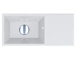 Умивальник Miraggio COPPER 500 (0001052) Miramarble, Глянцевий, Накладний, Білий - мініатюра 4