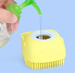 Силіконова масажна щітка мочалка — Silicone Massage Bath Brus - мініатюра 3