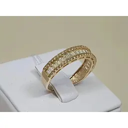 Золоте кільце Favoritum з фіанітами. 1313 17.5 - мініатюра 3