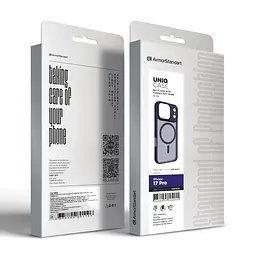 Чехол для Apple iPhone 17 Pro, Uniq MagCase, синий, противоударный, панель-накладка с MagSafe, ударопрочный TPU+PC, с магнитом MagSafe, поддержка полноценной беспроводной зарядки, ArmorStandart (ARM86267) - мініатюра 6