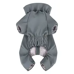 Дощовик для собак WAUDOG Clothes, водонепроникний, M45, В 55-60 см, С 37-40 см, сірий - мініатюра 3