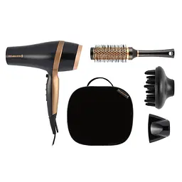 Фен Remington Salon Smooth, 2100Вт, 3 режими, дифузор, гребінець, кейс, іоніз-я, хол. обдув, , чорний