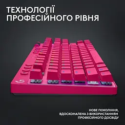 Клавiатура бездротова Logitech G PRO X TKL Lightspeed Magenta (920-012159) - мініатюра 8