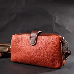 Яскравий клатч з цікавою клямкою з натуральної шкіри Vintage 19,5х10х5,5 см sum0029012 - мініатюра 11
