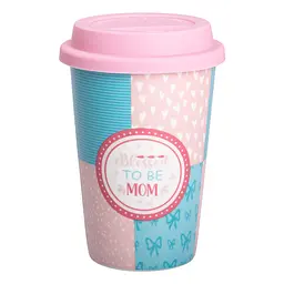 Стакан порцеляновий 420 мл із силіконовою кришкою, blessed to be mom Liling Rongxiang Ceramic RX-N240288BM - мініатюра 5