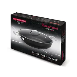 Каструля низька з кришкою Barazzoni Black Titan 32 см 5.8 л (85560403298) - мініатюра 3