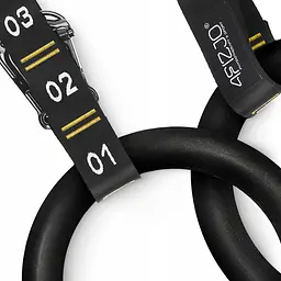 Гімнастичні кільця 4FIZJO з ABS пластику, регульовані Black/Yellow (P-5905973406109) - мініатюра 8