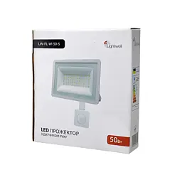 Прожектор Lightwell LW-FL-W-50-S 50 W з датчиком руху - мініатюра 4