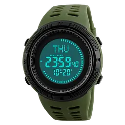 Годинник чоловічий спортивний з компасом Skmei 1254 Compass (Зелений) - мініатюра 2