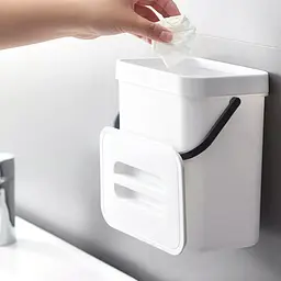Відро для сміття MBM My Home з кришкою 5 л біле (BIN-11 5L WHITE/ANTHRACITE) - мініатюра 7