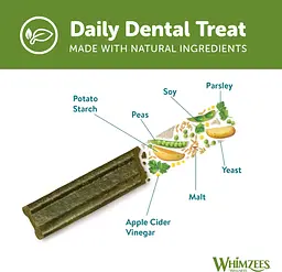 Натуральні ласощі для зубів собак WHIMZEES Soft Daily Dental Treats, XS 56 шт. - мініатюра 4
