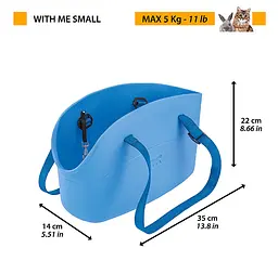 Сумка-переноска для собак і котів Ferplast With-Me Small чорна до 5 кг 35х14х22 см 79501017 - мініатюра 2