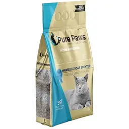 Наповнювач для котячого туалету Pure Paws White з ароматом Марсельського мила 10 л