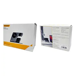 Бездротовий мультизарядний пристрій Essager Ruicheng desktop magnetic suction 15W (3 in 1) black (EWXZM-RC0G-Z) - мініатюра 2