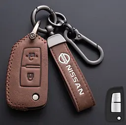 Чохол для автоключів Nissan із брелоком-карабіном, оригінал (2 кнопки викидний ключ №2)