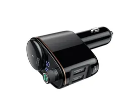 Автомобільний зарядний пристрій з FM-трансмітером BASEUS Locomotive Bluetooth MP3 Vehicle Charger(CCALL-RH01) - мініатюра 4