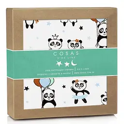 Пелюшки фланелеві Cosas Panda 80х100 см, блакитні