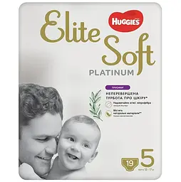 Підгузки-трусики Huggies Elite Soft Platinum 5 (12-17 кг), 19 шт. (915610) - мініатюра 2