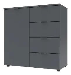 Комод Doros Рон 1 1 фасад 4 шухляды Графіт 80х38х81 (41516006) - мініатюра 3
