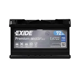 Акумулятор автомобільний EXIDE PREMIUM 72A (EA722) - мініатюра 1