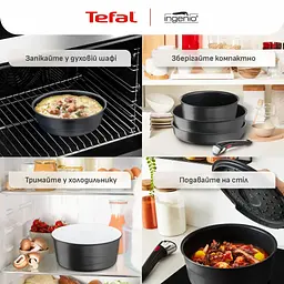 Набір посуду Tefal Ingenio Inspiration, 6 предметів, чорний (L867S604) - мініатюра 8