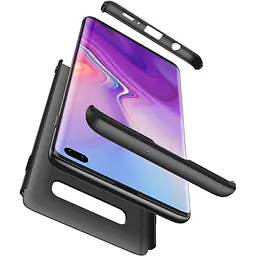 Чохол-накладка GKK 3 in 1 Hard PC Case Samsung Galaxy S10+ Black - мініатюра 2
