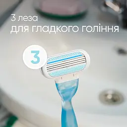 Подарунковий набір для жінок Gillette Venus: бритва Smooth + змінні картриджі, 2 шт. + гель для гоління Satin Care 75 мл - мініатюра 4