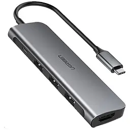 USB-хаб Ugreen USB-C to 3xUSB 3.0/1xHDMI/1xUSB-C [CM136/50209] [35486]