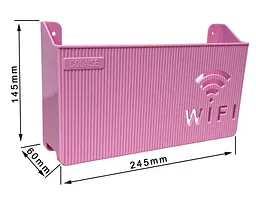 Полиця підставка Colnse настінний тримач коробка для роутера - Pink - мініатюра 6