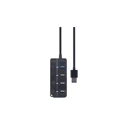 Концентратор Gembird 4 ports (1xUSB3.1+3xUSB2.0) switch black (UHB-U3P1U2P3P-01) - мініатюра 5