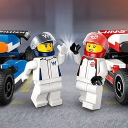Конструктор LEGO City Автомобілі для перегонів F1 команд Williams Racing та Haas F1, 92 деталі (60464) - мініатюра 8