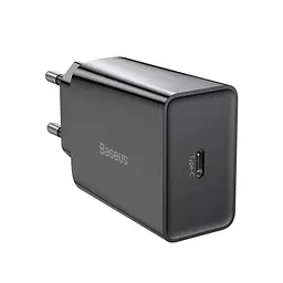 Мережевий зарядний пристрій Baseus Speed Mini Quick Charger 1C 20W EU чорний CCFS-SN01 - мініатюра 2