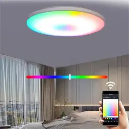 Стельовий LED світильник Ceiling Lamp Smart з RGB-підсвічуванням та пультом керування 24 Вт - мініатюра 5