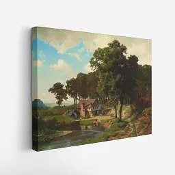 Інтер'єрна картина Сільський млин, Альберт Бірштадт, Albert Bierstadt, Rustic Mill, репродукція картини, 45×60 см (id7362) - мініатюра 2