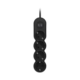 Подовжувач мережевий 4 розетки 3 метри 2E Plus Power Extension 4 Type F 3m 10A Black - мініатюра 2